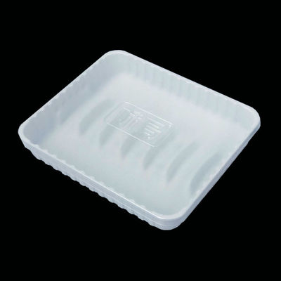 Compartmented White Shallow PP Tray With Easy Open Semi Transparent PP Lid