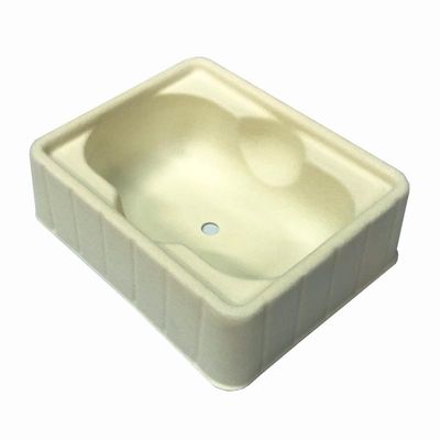 Premium PS Beige Flocked Plastic Blister Trays For Handmade Soap Gift Box Insert