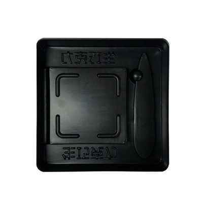 Custom Food Grade PET Chocolate Packaging Box Black PET Base Clear PET Lid