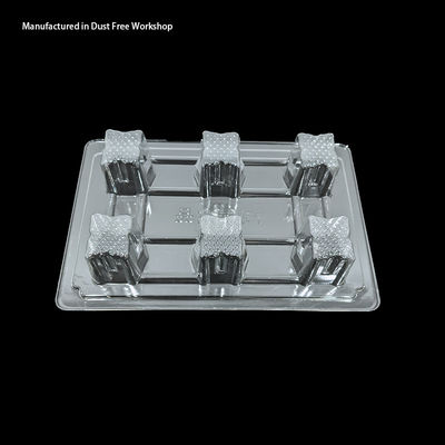 High Clarity PET 6 Cavity Jelly Tray With Aluminum Foil Sealing For Snacks Desserts Candies