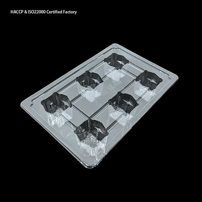 High Clarity PET 6 Cavity Jelly Tray With Aluminum Foil Sealing For Snacks Desserts Candies