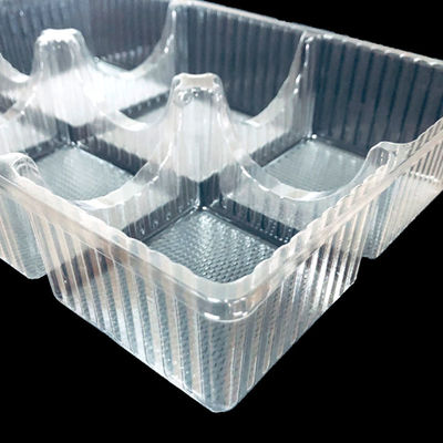 Bandeja blister PET transparente personalizada de vários compartimentos para doces e alimentos assados