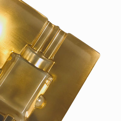 Inserção personalizada para embalagem de frasco de mel, bandeja blister com brilho dourado para envio seguro e exibição elegante