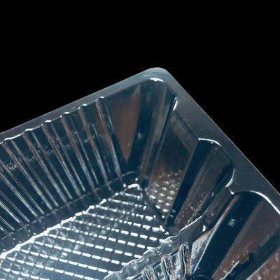 2 Compartment PET Chips Tray Custom Food Grade Clear Plastic Insert For Snack Packaging