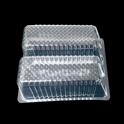 2 Compartment PET Chips Tray Custom Food Grade Clear Plastic Insert For Snack Packaging