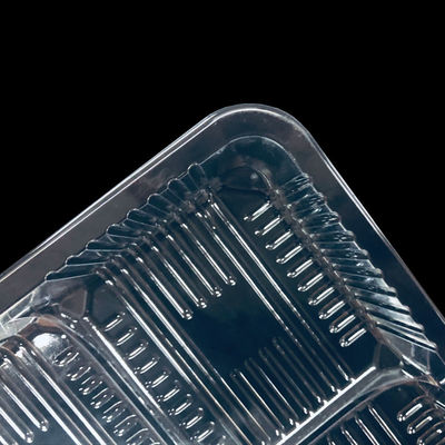 Embalagem blister PET transparente segura para alimentos de seis divisões em tamanhos personalizados