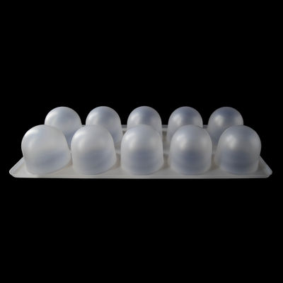 Plateau alvéolé en PP anti-gel pour 12 pâtisseries sphériques - Emballage alimentaire léger et personnalisé