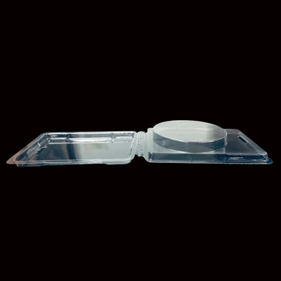 Clear Custom PET Clamshell Nail Boxes Plastic Blister Packaging With Hinged Lid