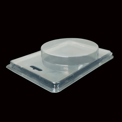 Clear Custom PET Clamshell Nail Boxes Plastic Blister Packaging With Hinged Lid
