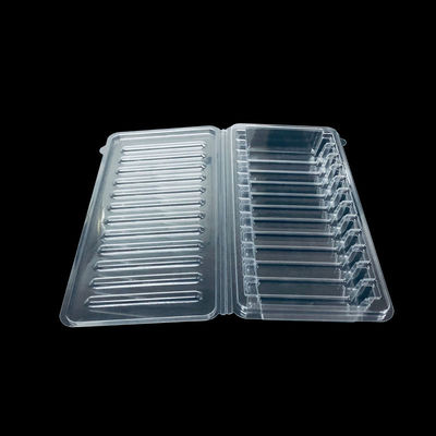 Embalagem blister PET de 12 células para tiras de teste de diagnóstico Suporte transparente para tiras de reagente médico