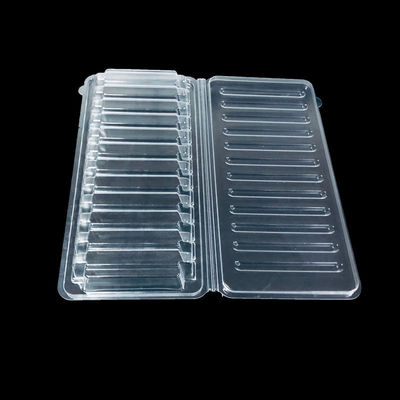 Embalagem blister PET de 12 células para tiras de teste de diagnóstico Suporte transparente para tiras de reagente médico