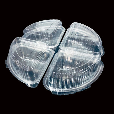 Custom Food-Grade High Clarity PET Plastic Blister Packaging for Slice Cake Boxes Foldable Clamshell Containers