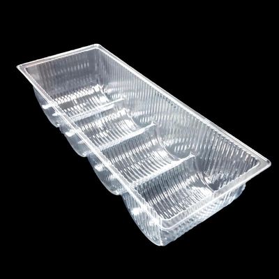 Custom 4 Cell PET Plastic Blister Tray for Cookies Food Grade Safe Packaging Inner Holder