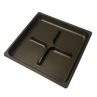 Custom Coffee Brown PP Bakery Trays Freezer-Safe for Baking Pastry Bread at -18°C Durable Plastic Food Packaging
