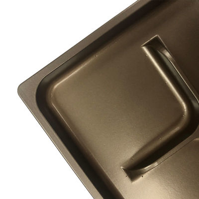 Custom Coffee Brown PP Bakery Trays Freezer-Safe for Baking Pastry Bread at -18°C Durable Plastic Food Packaging