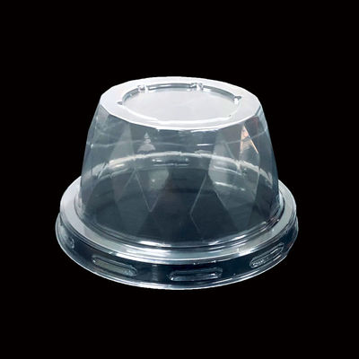 Custom Diamond-Shaped Transparent PET Plastic Lids for Yogurt Cups Food Safe Packaging