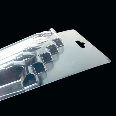 Custom Transparent PET Blister Pack for 5 Razors Heat Sealed with Printed Cardboard