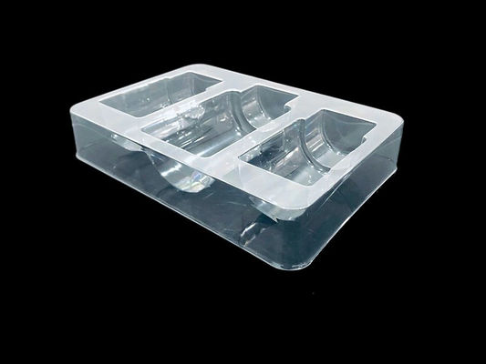 Inserto de bolha PET transparente para 3 frascos de medicamentos Solução de embalagem anti-choque durável