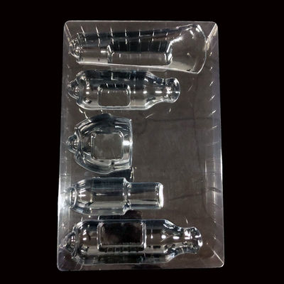 Bandeja blister de plástico PET transparente personalizada para embalagem de cosméticos, inserção em caixa de presente de luxo para conjunto de cuidados com a pele