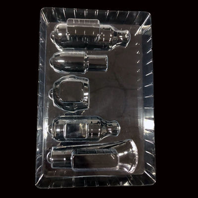 Bandeja blister de plástico PET transparente personalizada para embalagem de cosméticos, inserção em caixa de presente de luxo para conjunto de cuidados com a pele