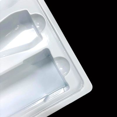 Plateau thermoformé personnalisé en plastique PET blanc pour insert de boîte cadeau cosmétique