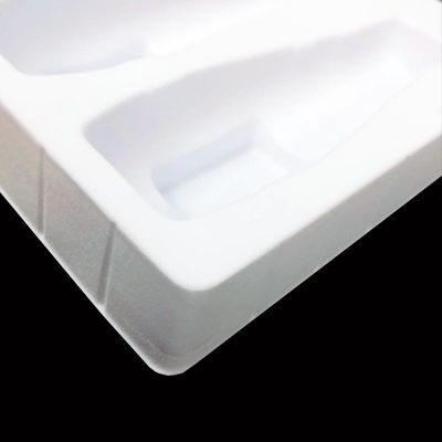 Plateau à ampoules en PVC blanc pour un ensemble de soins de la peau en 2 pièces