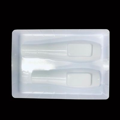 Plateau à ampoules en PVC blanc pour un ensemble de soins de la peau en 2 pièces