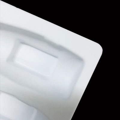 Plateau à ampoules en PVC blanc pour un ensemble de soins de la peau en 2 pièces
