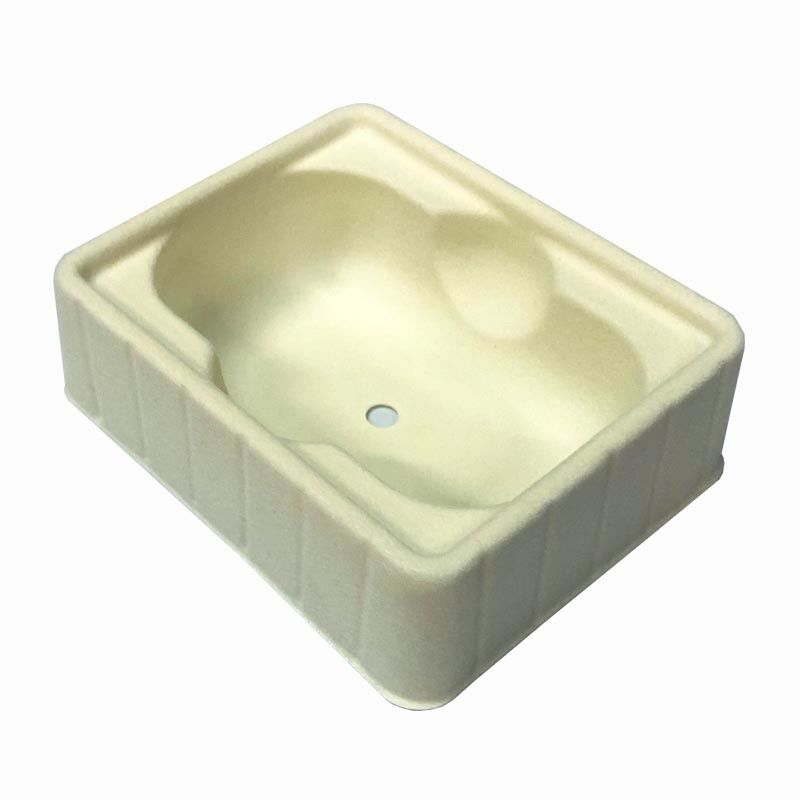 Premium PS Beige Flocked Plastic Blister Trays For Handmade Soap Gift Box Insert