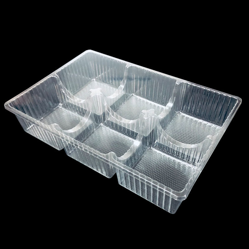 Bandeja blister PET transparente personalizada de vários compartimentos para doces e alimentos assados