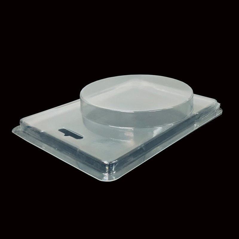 Clear Custom PET Clamshell Nail Boxes Plastic Blister Packaging With Hinged Lid