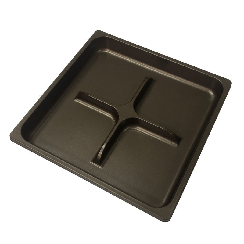 Custom Coffee Brown PP Bakery Trays Freezer-Safe for Baking Pastry Bread at -18°C Durable Plastic Food Packaging