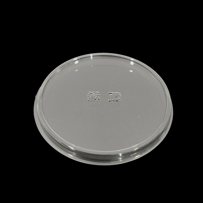 Custom Food Grade Clear PET Ice Cream Cup Lids Splash Proof and Secure Fit