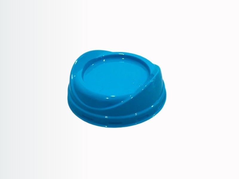 Custom Food Grade Blue PET Plastic Round Blister Lid Leak-Proof Snap-On Cover