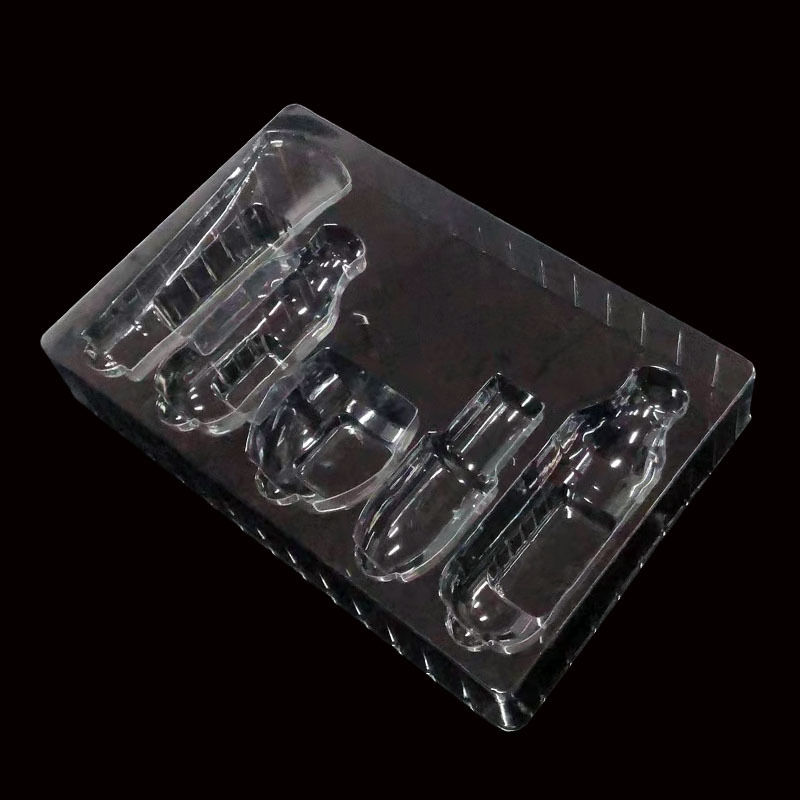Bandeja blister de plástico PET transparente personalizada para embalagem de cosméticos, inserção em caixa de presente de luxo para conjunto de cuidados com a pele