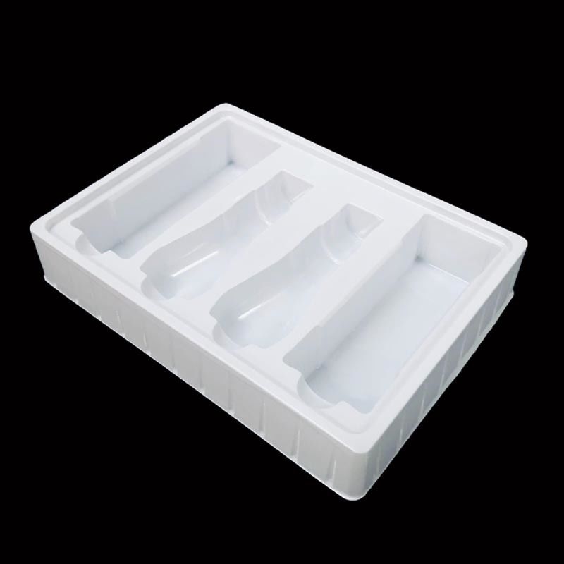 Plateau thermoformé personnalisé en plastique PET blanc pour insert de boîte cadeau cosmétique