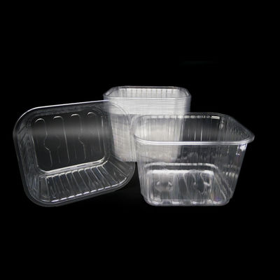 Food Grade Clear PET Containers For Fruits Vegetables Custom Deep Dish Plastic Packaging