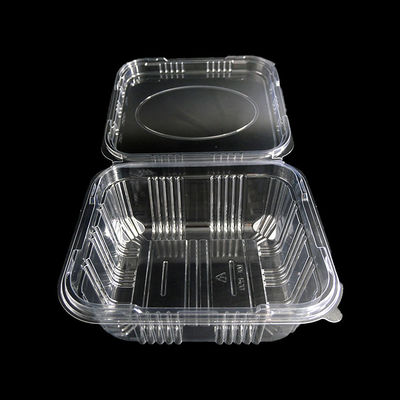 Custom Food-Grade Transparent PET Plastic Clamshell Packaging for Fresh Fruits and Snacks